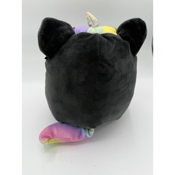 Squishmallows Caylee Unicorn Cat 7.5” Plush Toy Caticorn Rainbow Black Kellytoy - Picture 4 of 5
